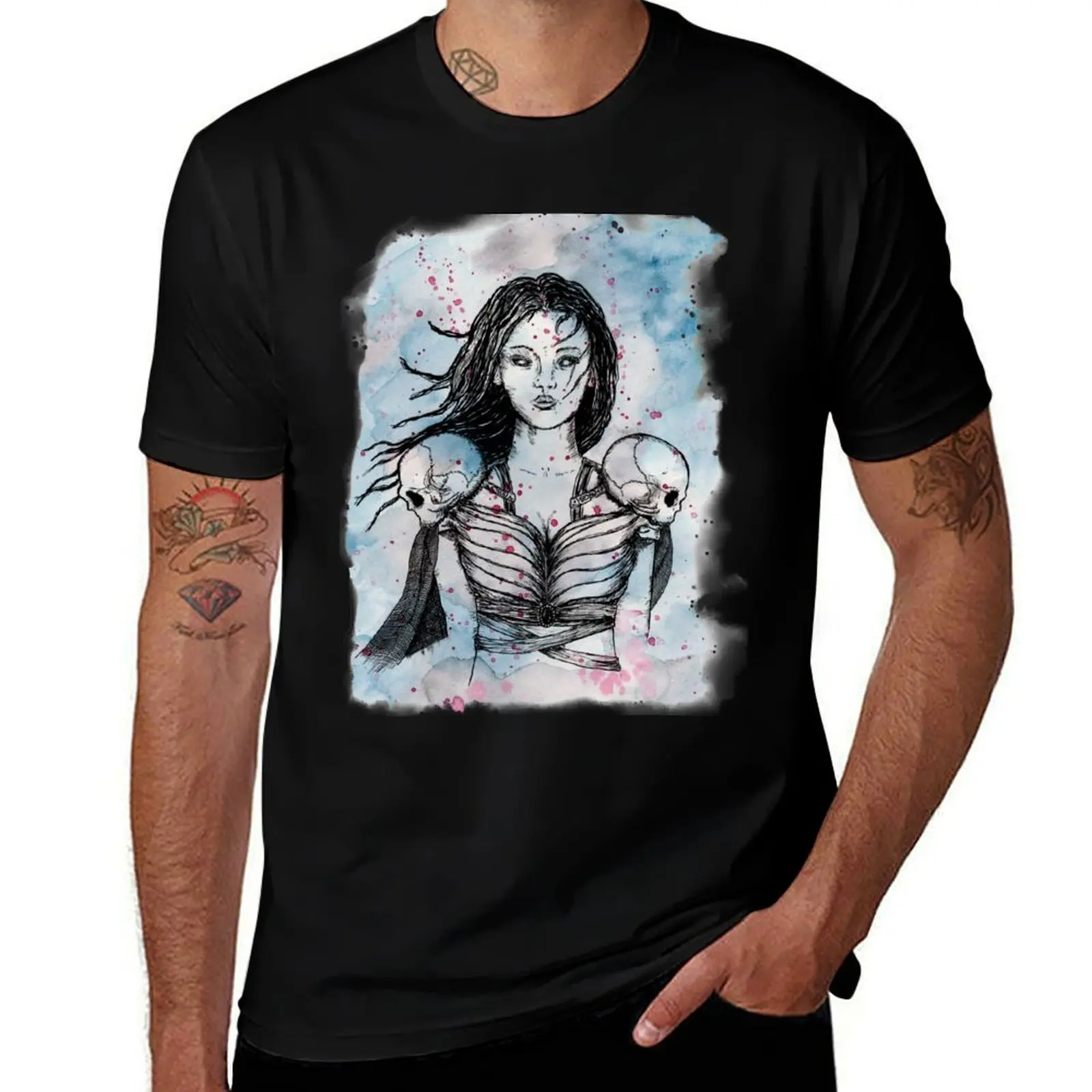 Warlock T-Shirt Casual Simple Design Short Sleeve Shirt T-Shirt