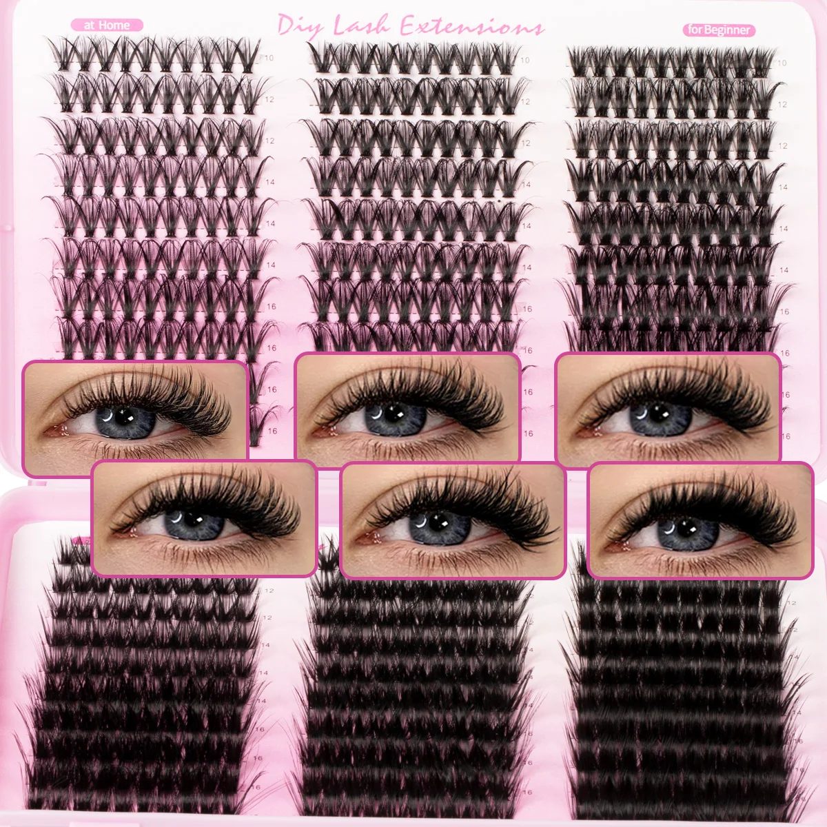 ISEEN لتقوم بها بنفسك طقم تمديد الرموش الناعمة الرموش الفردية عدة مع لاش السندات وختم ملاقط لاش وفرشاة