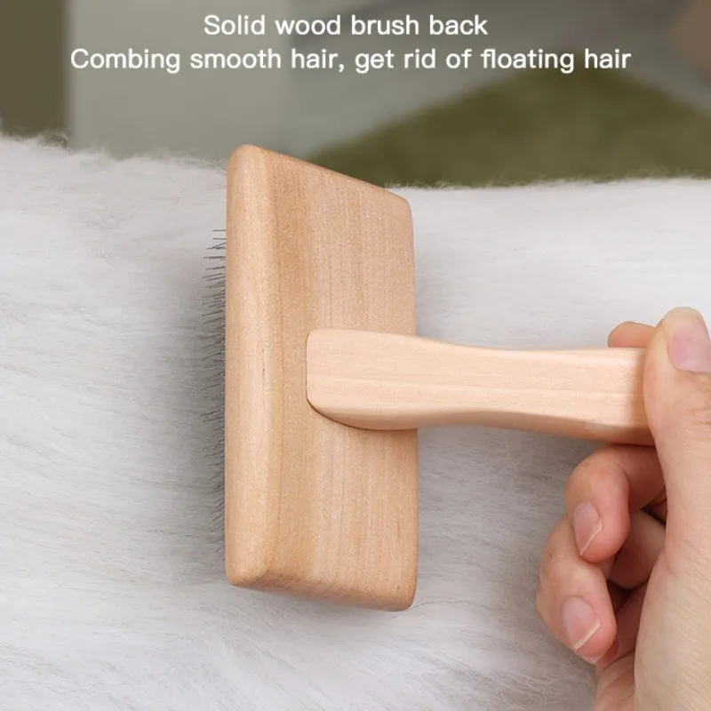 Dog Comb Pet Hair Remover Dogs Brush Dog Grooming Wooden Dogs Comb Massage Cat Hair Brush Cat Combs Cleaning Tools Pet Supplies