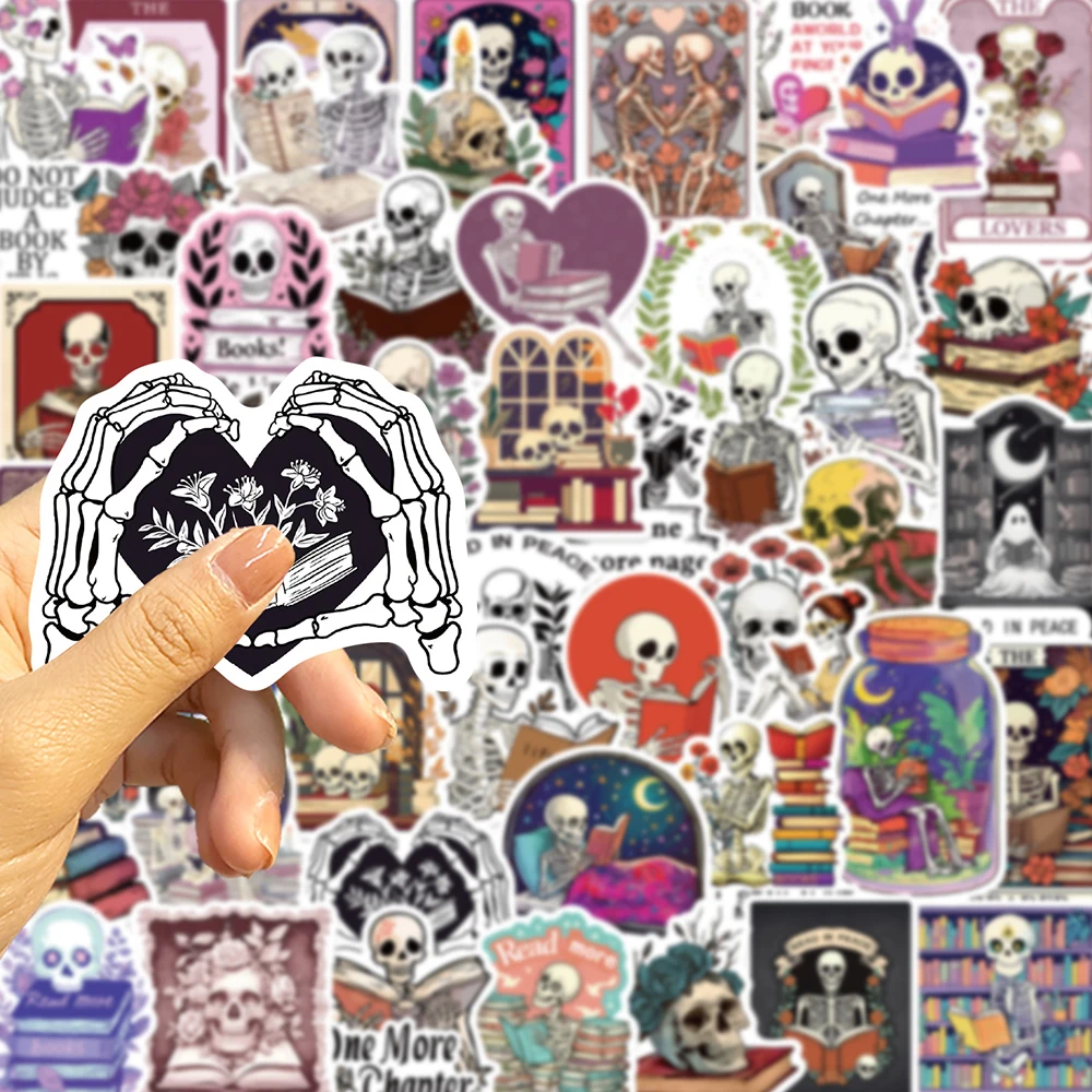 Рисунок 5 - готические наклейки для чтения книг с черепом