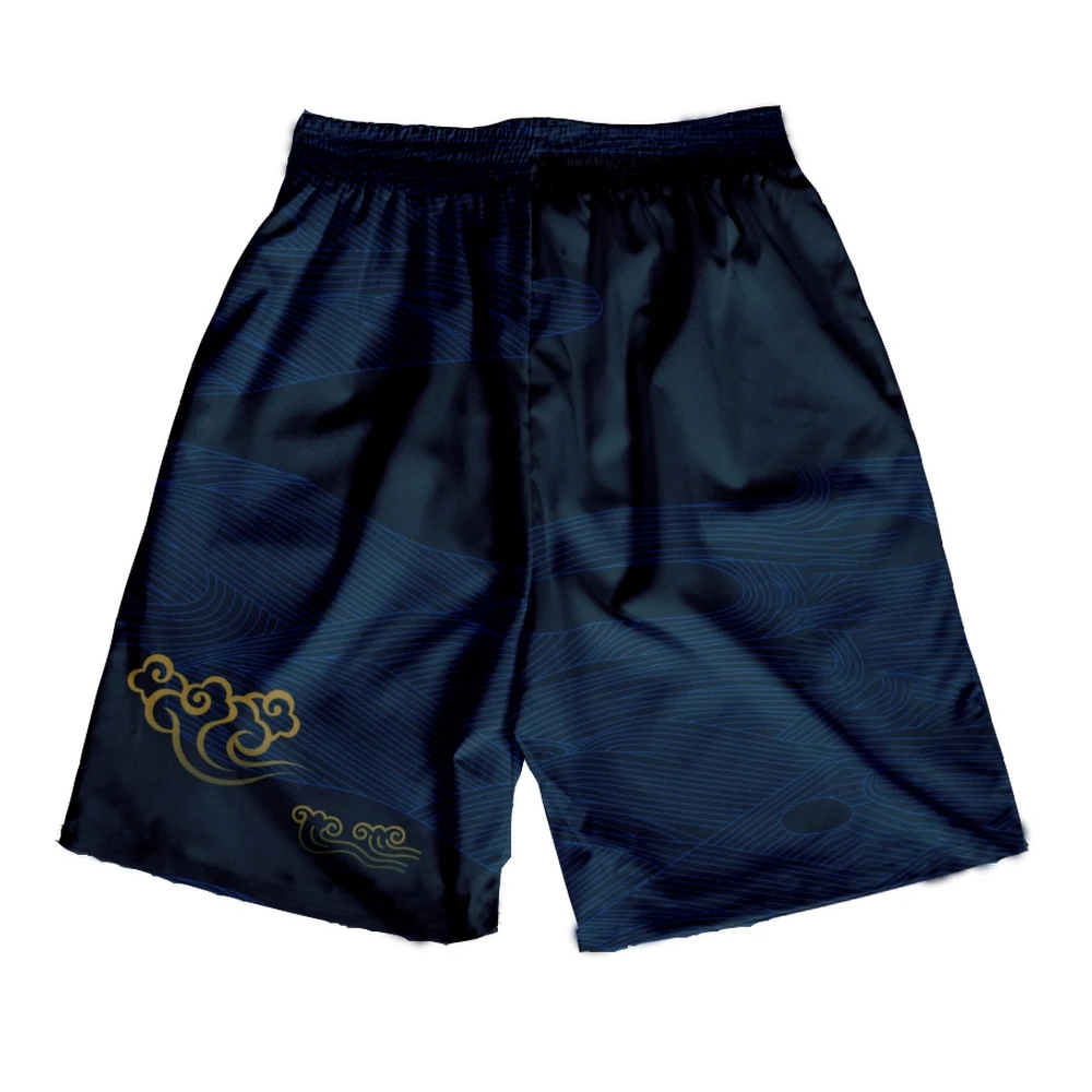 Kanagawa Wave Samurai Crane Pattern Sport Running Short Pants Swimming Trunk Pants Quick-drying Movement Surfing Shorts Swimwear