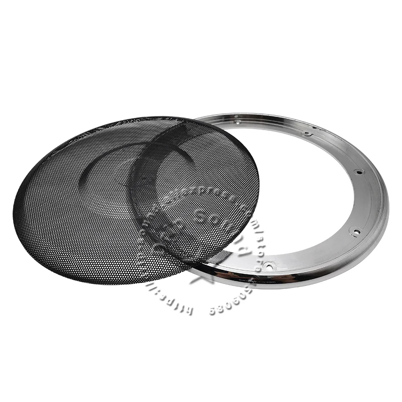 For 8" Inch Speaker Conversion Net Cover High-grade Car Home Silvery Electroplate Frame Metal Mesh Grill Protection 240mm(9.45")
