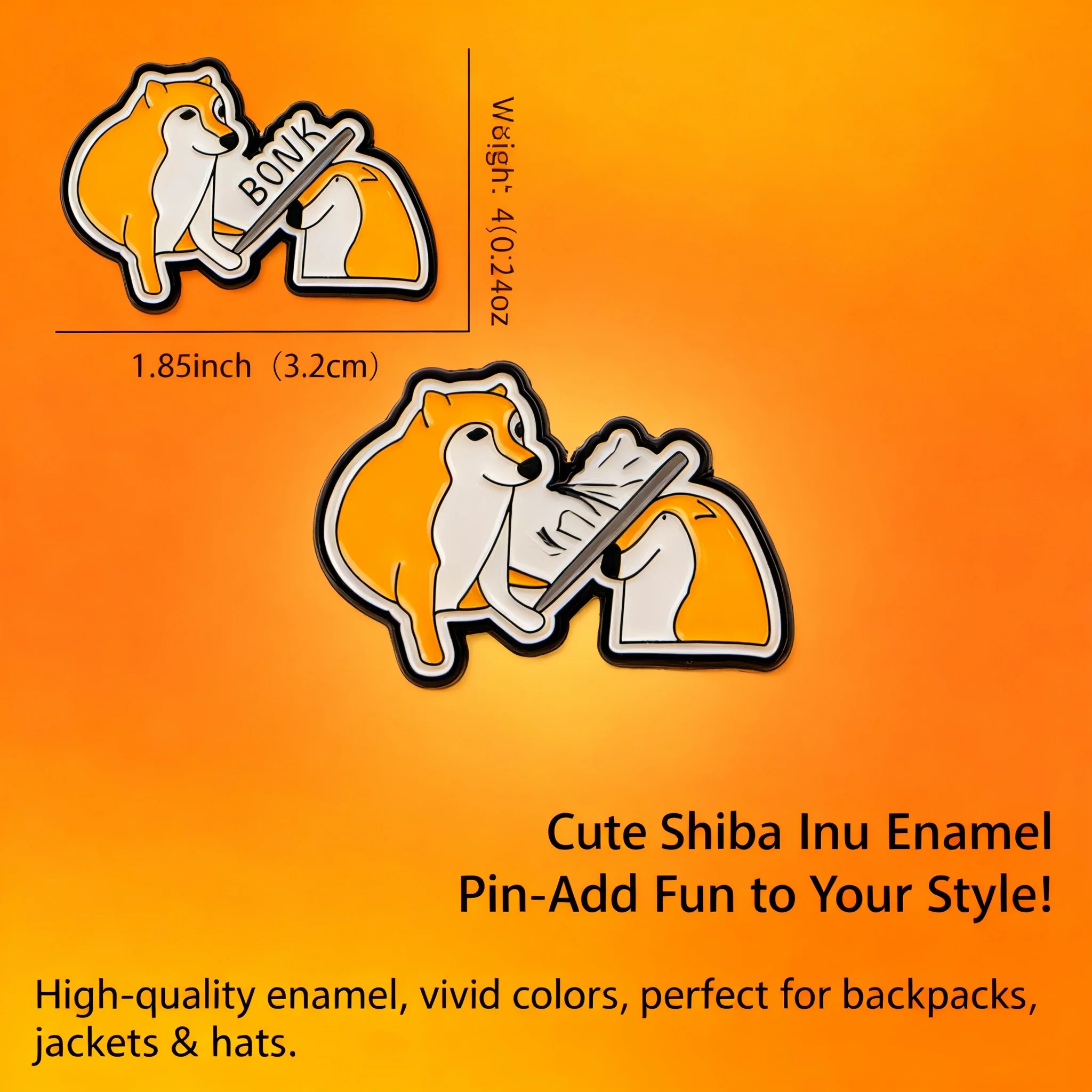 

Funny Dog Bonk Enamel Pin Cartoon Badge for Backpack Women's Brooches Hat Lapel Pins Cosplay Accessories Toys Gifts for Kids
