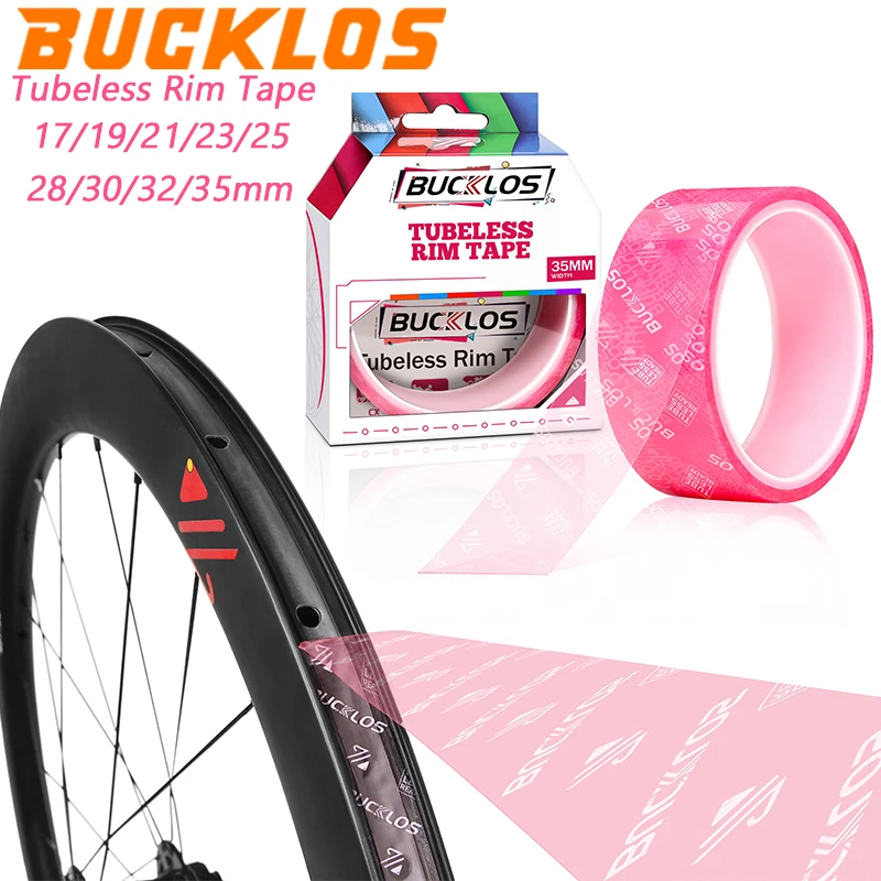 BUCKLOS Fahrrad Tubeless Felgenband 10M Fahrrad Laufradsatz Dichtungsband 17/19/21/23/25/28/30/32/35MM Straße MTB Tubeless Felgenstreifen
