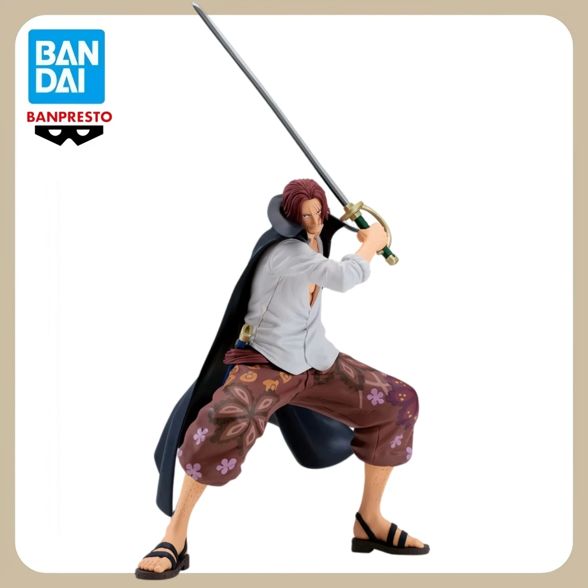 

100% Bandai Official Genuine Banpresto Grandista ONE PIECE Shanks 22cm Action Figures PVC Anime Model Statue Toys Collections