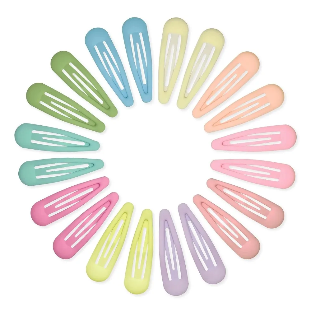 

Metal Snap Hair Clips Non Slip Matte Barrettes For Women Thin Fine Hair Yellow Pink Blue Green Purple 20 PCS Small Jaw Clips