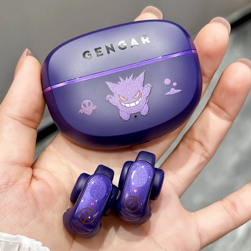 

Gengar Pokemon Anime Wireless Sport Earbuds Bluetooth Headset HiFi Stereo Ear Clip Style High Endurance Trendy Gift for Gamers