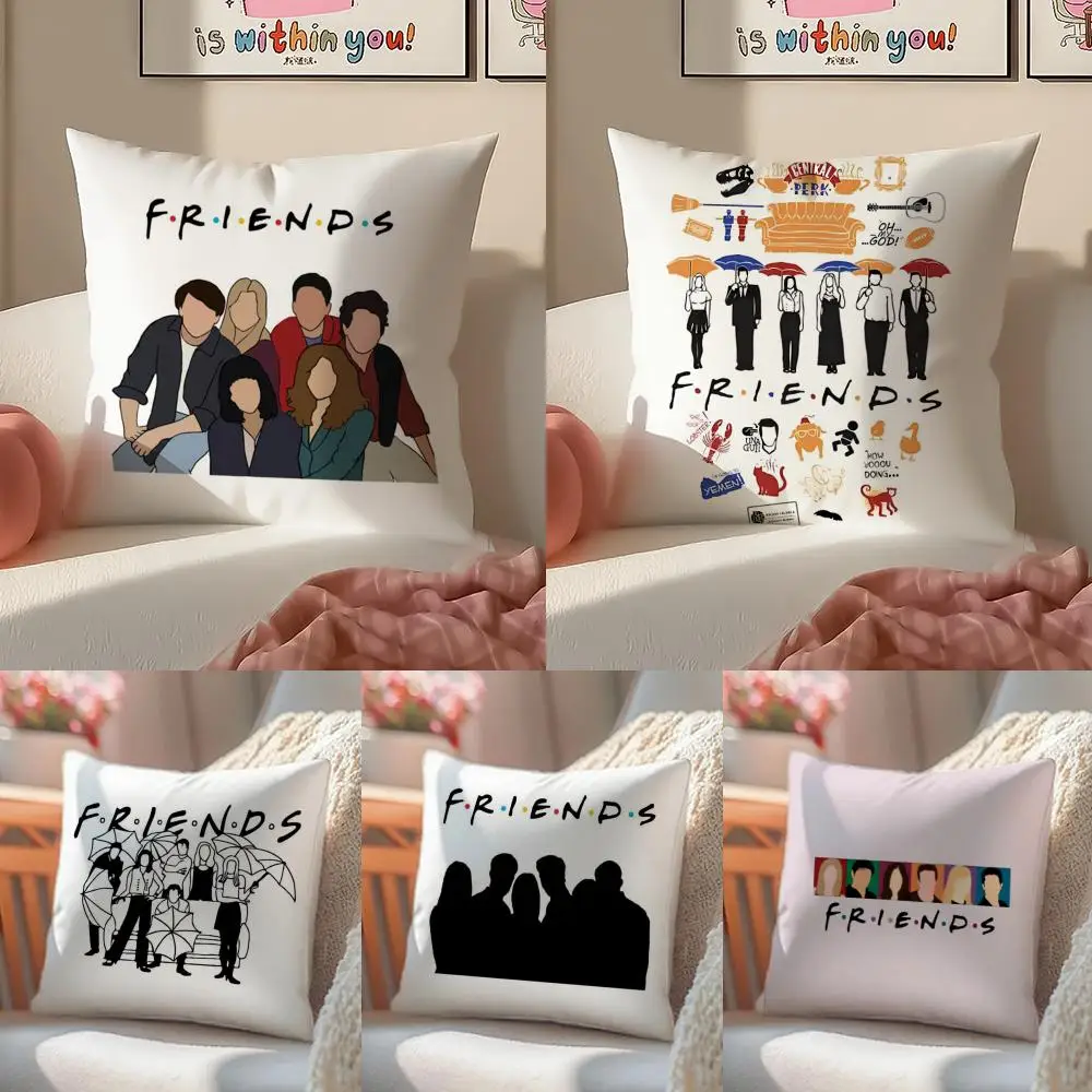 Classic F-Friends TV Show Cushion Cover Linen Pillowcase Cover Soft Decor for Sofa Home Room