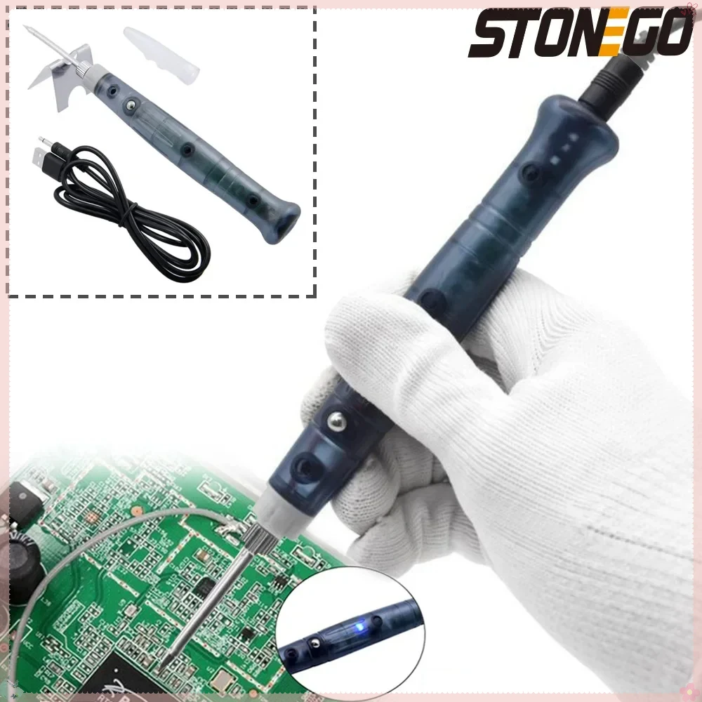 

STONEGO USB Soldering Iron Set Fast Cooling Heating 5V 8W Mini Tip for Mobile Phone Motherboard Repair