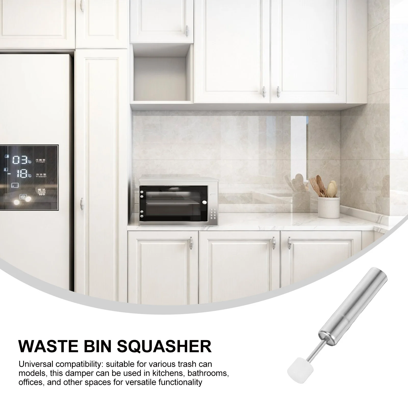 

6Pcs Steel and Nylon Trash Can Damper Heavy Duty Soft Close Mechanism for Quiet Wastebasket Lid Closure Home Kitchen Repair