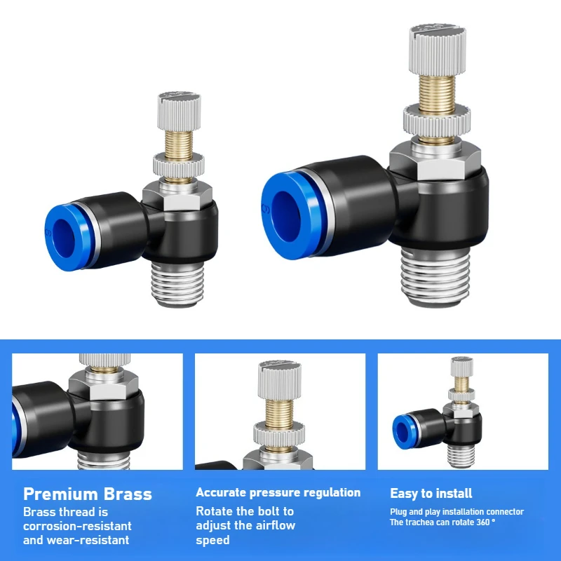 Quick Connect Pneumatic SL 4 6 8 10 12mm Connector M5 