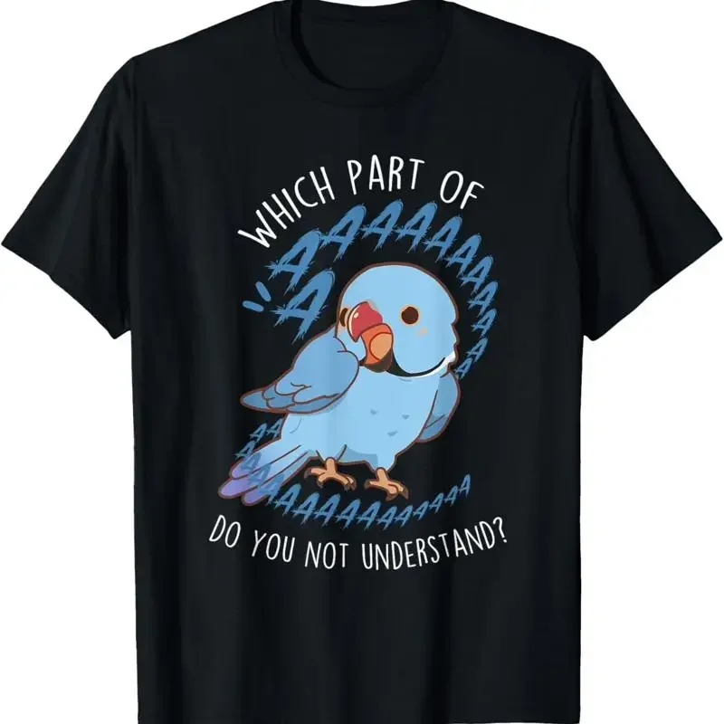 Blue Indian Ringneck Parrot Aaa Funny Cute Pet Bird Mom Dad T Shirt