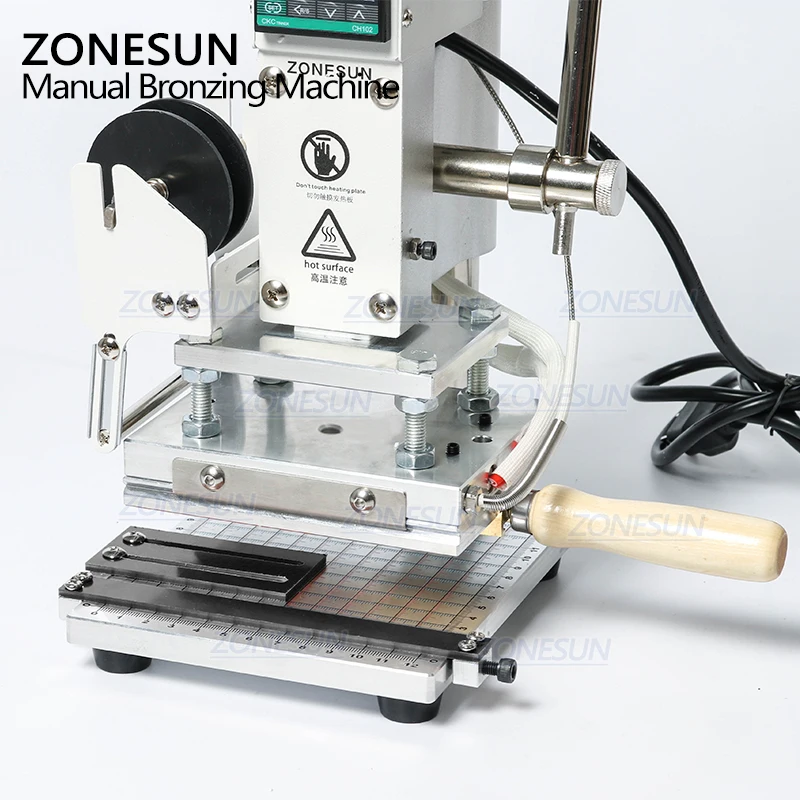 ZONESUN Neue ZS-100 Dual Zweck Heißer Folie Stanzen Maschine Manuelle Bronzing Maschine Für Pvc Karte Leder Papier Stanzen Maschine