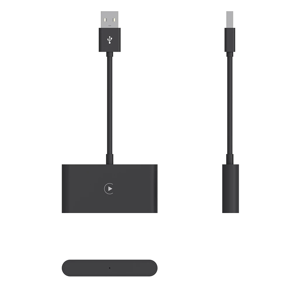 محول CarPlay اللاسلكي 2 في 1 وAndroid Auto Carplay AI Box تحويل سلكي إلى صندوق ذكي لاسلكي لسيارات CarPlay السلكية في المصنع