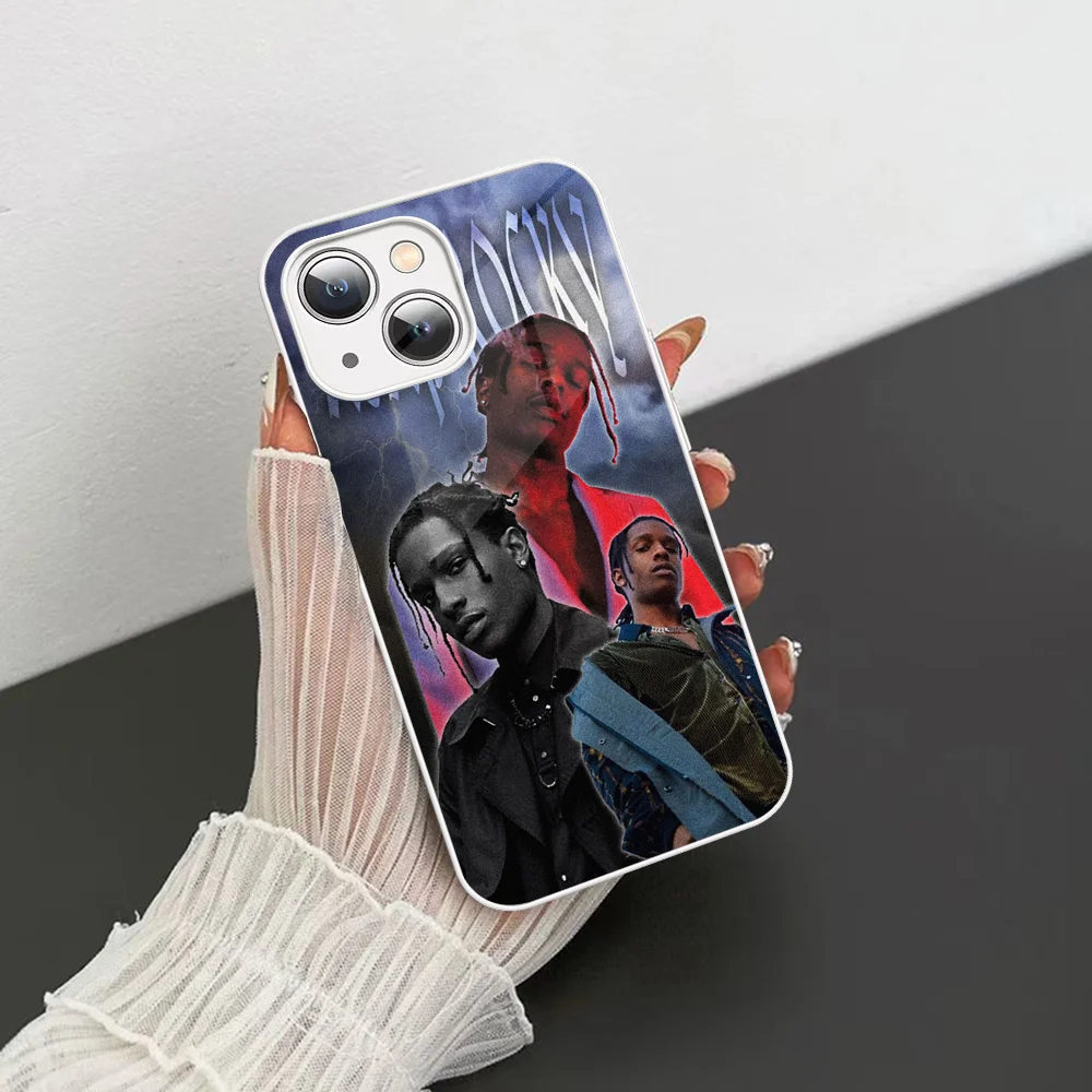 Singer A-Asap Rocky Phone Case Tempered Glass For iphone 14 13 12 11 Pro Mini XS MAX 14Plus X XS XR Fundas