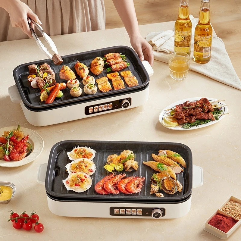 Household Electric Barbecue Grill, Multi-functional Barbecue Skewers, Barbecue Meat Integrated, No Smoke Split Removable