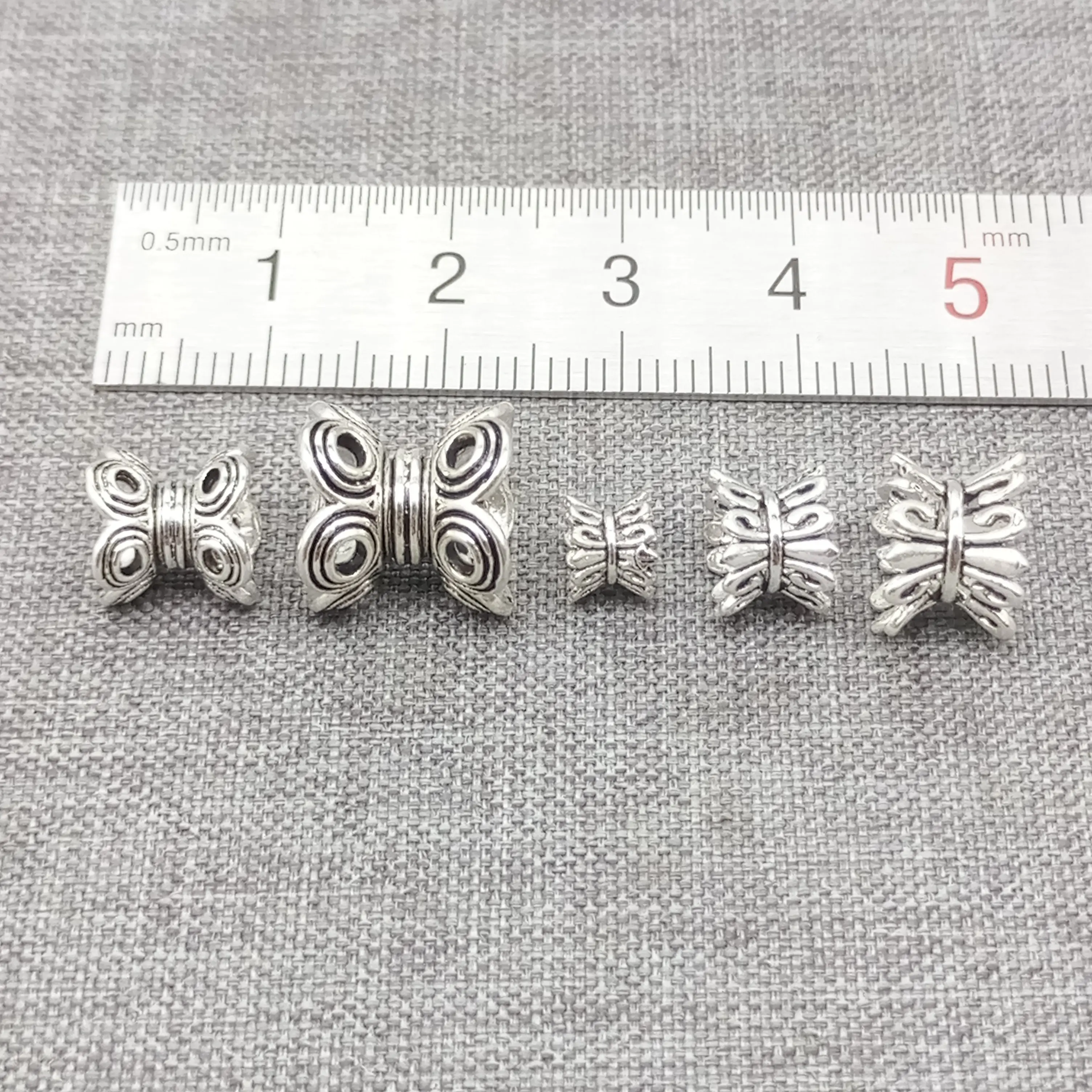 Double Bead Cap Rondelle Cones in 925 Sterling Silver for Bracelet Making