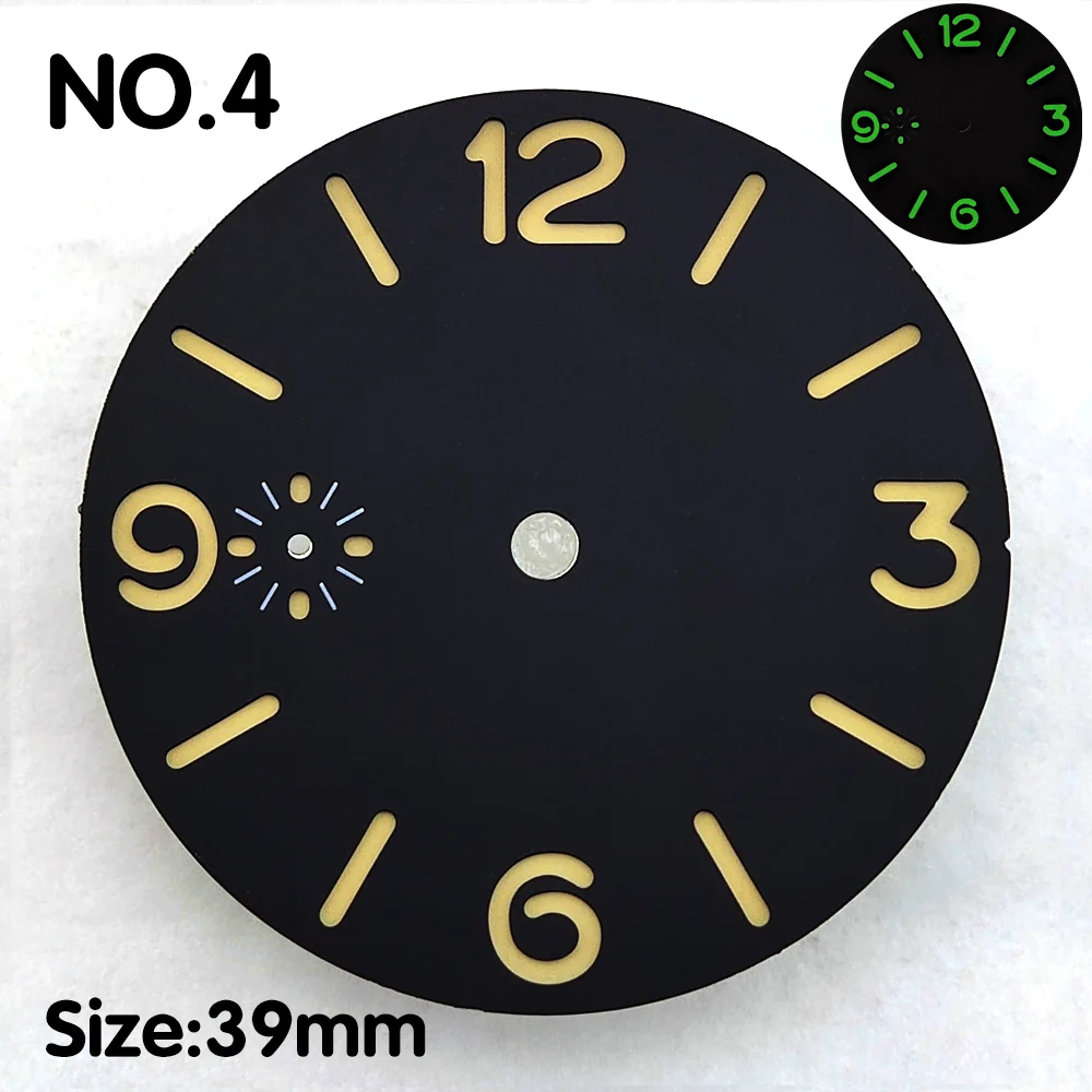 36/39mm dial fits ST2555 ST2557 movement dial ETA6497 ETA6498 movement dial luminescent watch dial customized dials