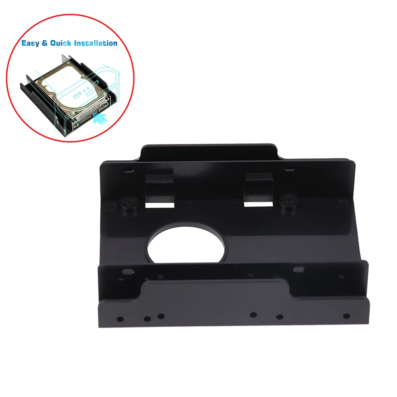1Set Hard Drive Internal Adapter Mounting Kit Bracket Dual Desktop SSD Mounting Bracket 2.5 To 3.5 Inch Hard Disk Bracket