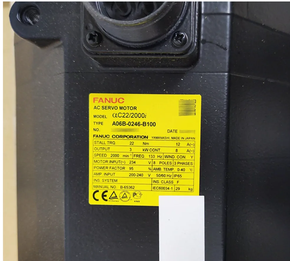 

A06B-0246-B100 Новый Серводвигатель Fanuc A06B 0246 B100