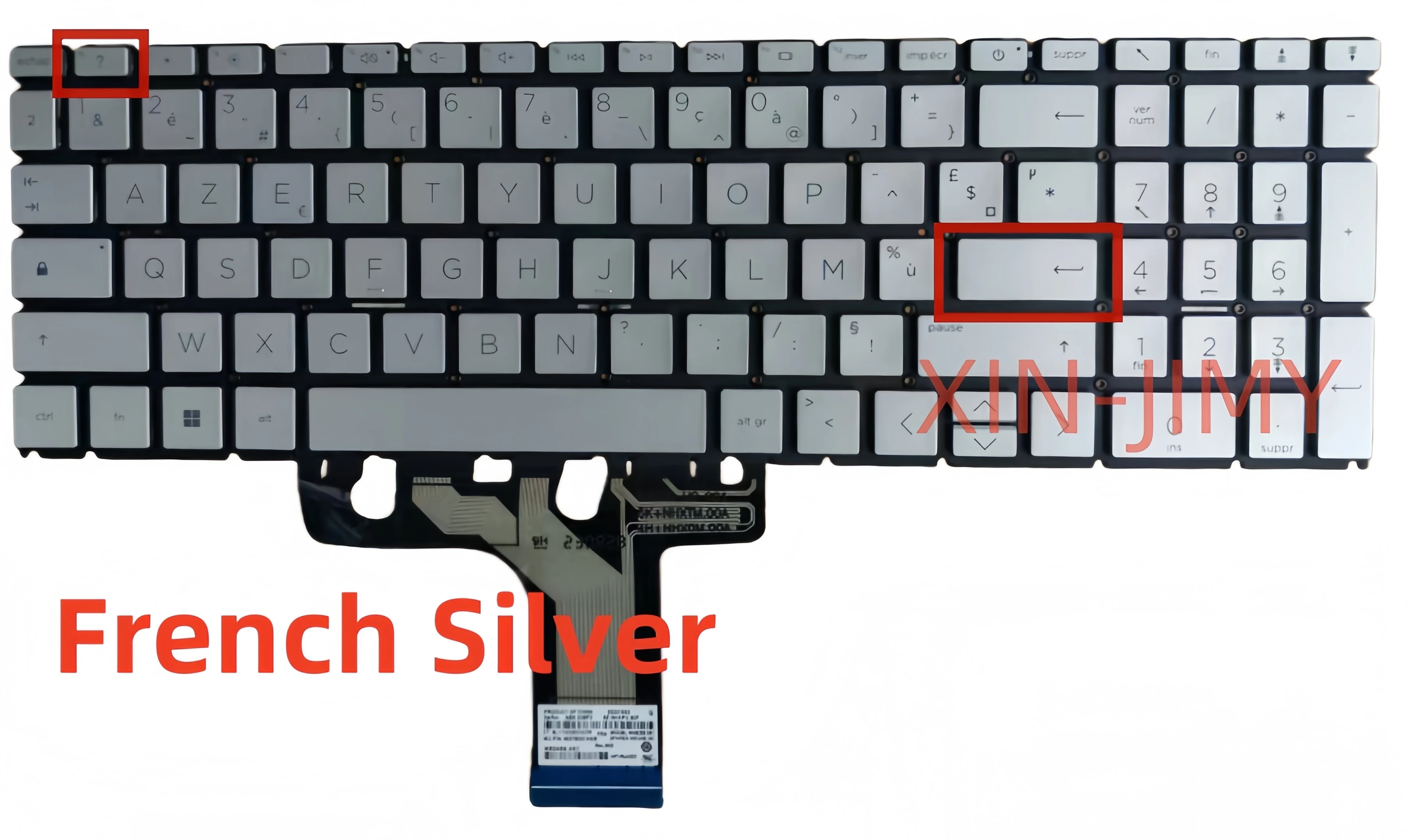 

French silver Laptop Keyboard For HP Pavilion X360 15-FD 15-FC 15-EG 15-EH 15S-ER 15-ER 17-CN 17-CP 17S-CU without backlit