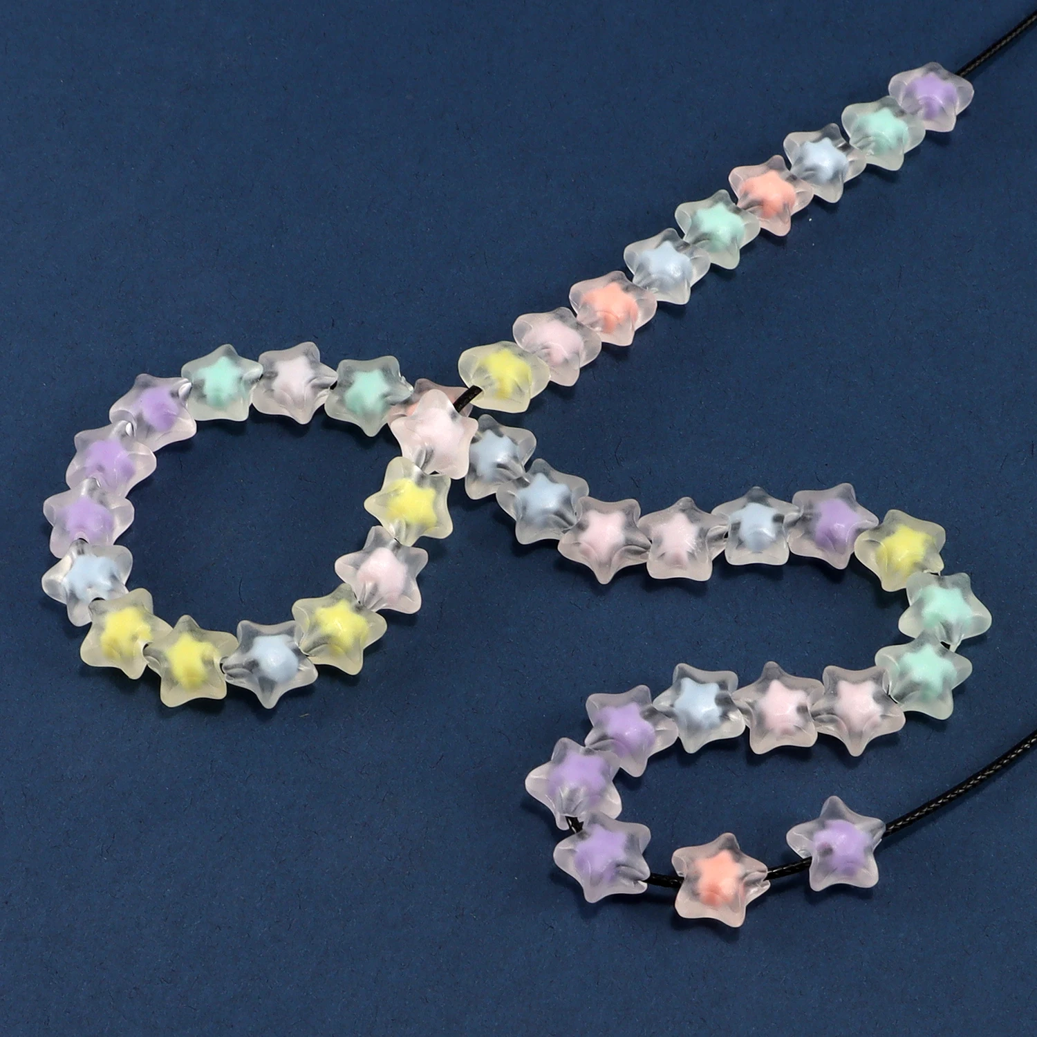 100Pcs 10mm Clear Acrylic Star Beads Loose Spacer Beads for Jewelry Making DIY Bracelet Necklace Phone Chain Accessories