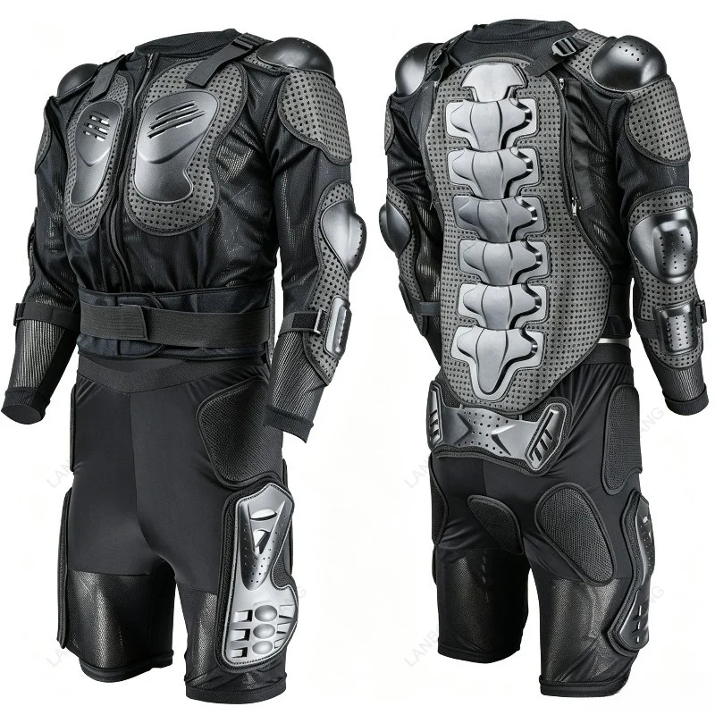 Motorcycle Protective Jacket Pants Set Anti Fall Rider Gear Off Road Racing Full Body Protective Armor Suit