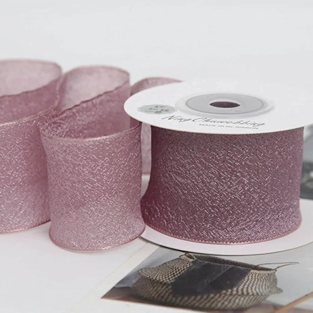 피쉬테일 원사 리본 쉬폰 쉬폰 리본 Pleated Yarn Ribbons 40mm Diy 공예용 피쉬테일 리본 베이비 샤워 신발끈