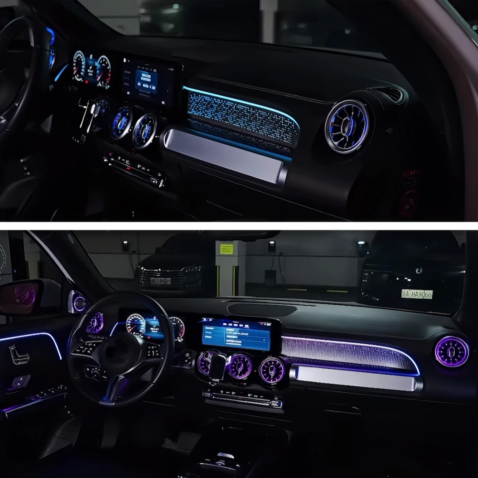 Autowellus RHD Active Rainbow LED Kit Fits Mercedes GLB W247 Dashboard Door Contour Saddle Light Original MMI Control Trim