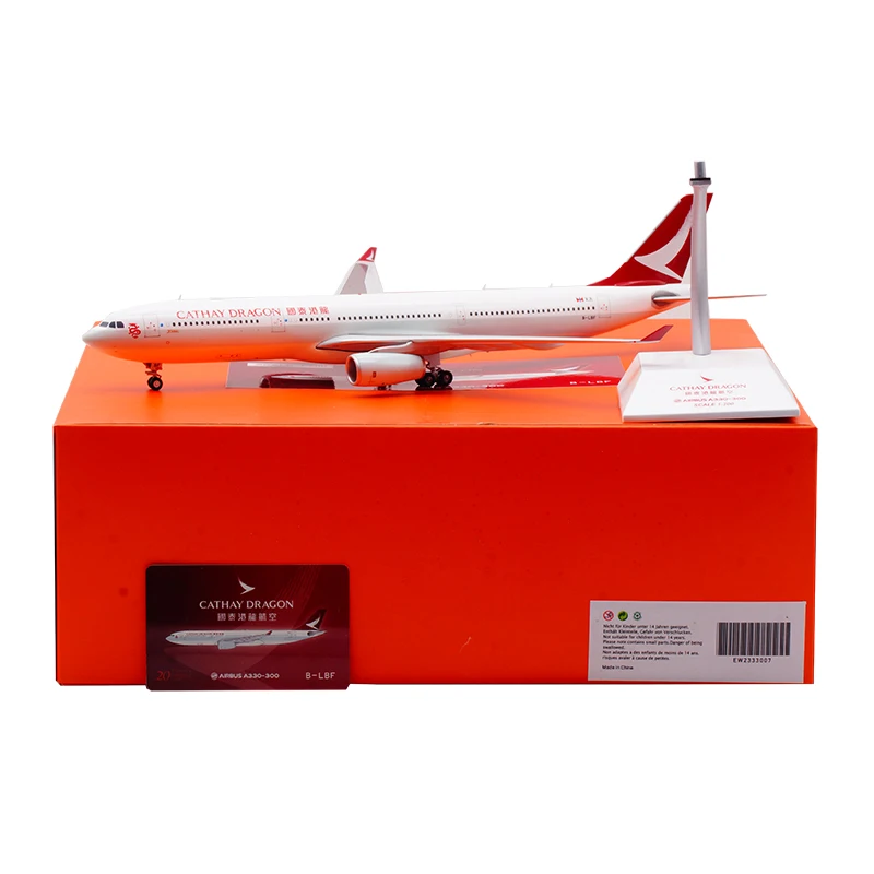 1/200 Scale JC Wings EW2333007 Cathay Dragon Passenger A330-300 B-LBF Finished Alloy Diecast Aircraft Model Collectible Toy Gift