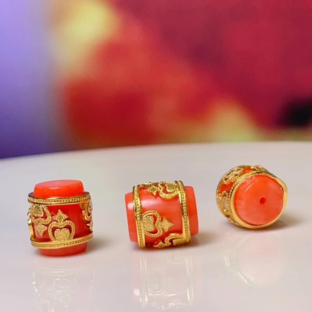 5pcs 9x10mm Natural Stone South Red Barrel Bead Agate Pendant Jewelry Making DIY Necklace Earring Accessory Women Gift Christmas