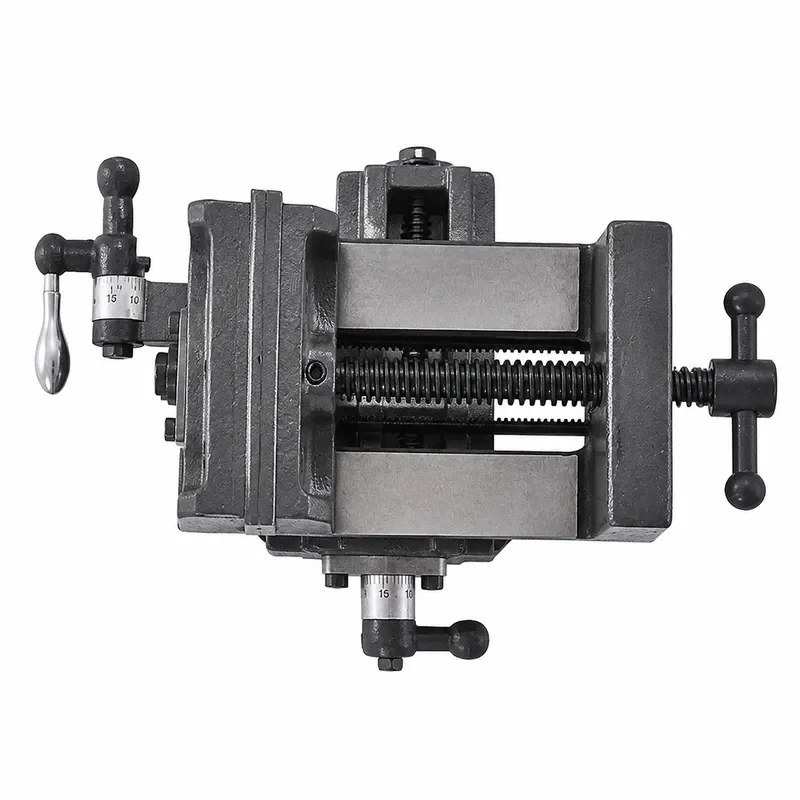 4 Inch Precision Cross Vise Heavy Duty Bench Clamp Multi Function Table Vise for Drilling Milling Machine Household Workshop