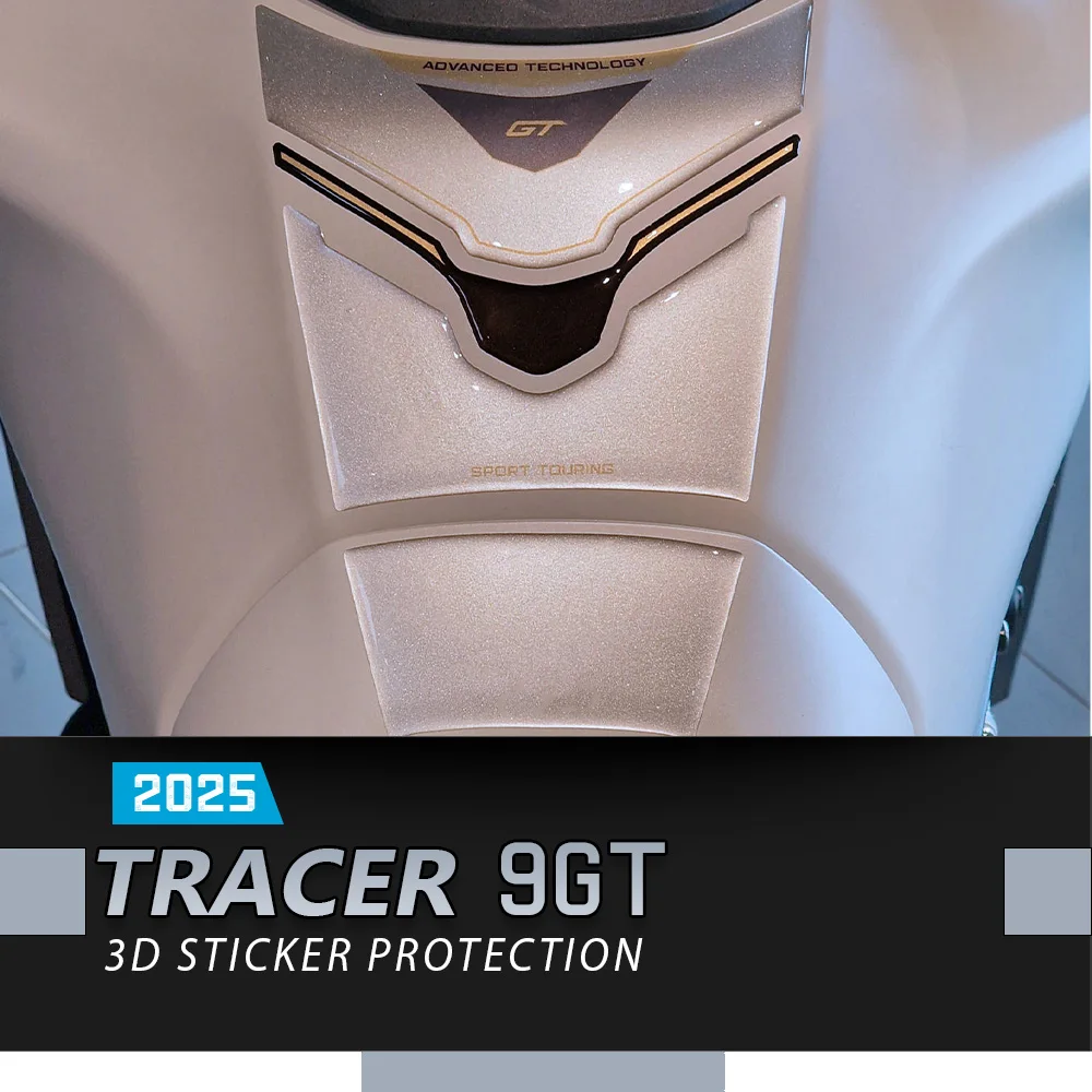 

For Tracer 9 GT tank pad Tracer 9 gt Ceramic ice 2025 Motorcycle Fuel Tank Pad Accessories 3D Resin Sticker Protection Kit