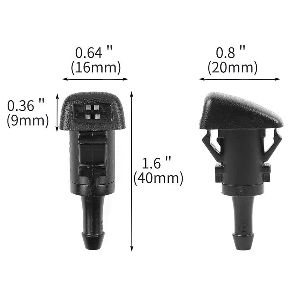 2pcs Windscreen Washer Sprays 986303J000, 98630-1G100 98630-YY000, 98630 2K100 for Hyundai Kia Jeep Compass Chrysler Dodge Ram