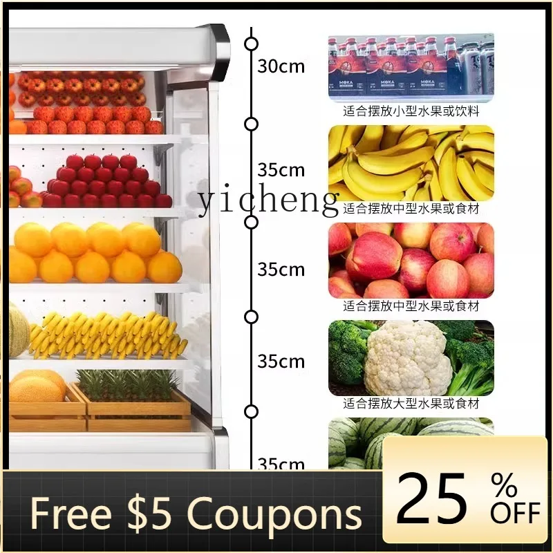 H2 fresh-keeping display cabinet Commercial supermarket low temperature milk freezer Customized refrigerated air curtain cabinet