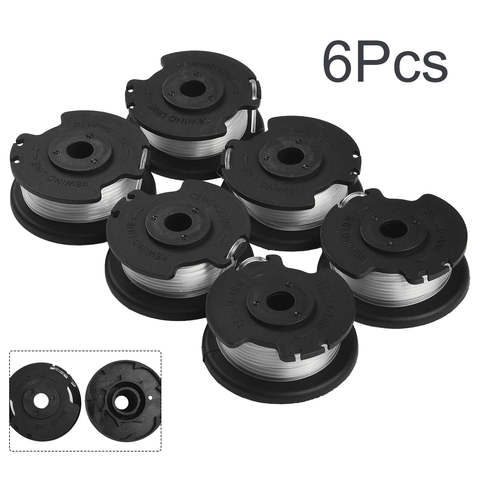 Auto Single Line Feed Trimmer Line 6 Pack for Hyper Tough 20V Max String for trimmers Fits Models HT1940100306 and HT1940100307