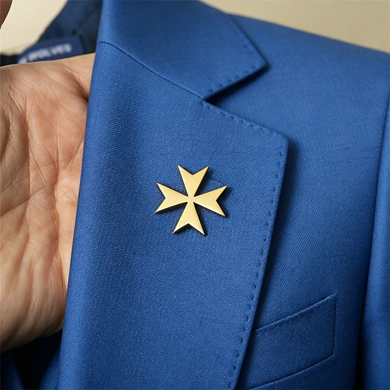 Custom Company Logo Brooches Customized Pattern Pin Badge 24K Stainless Steel Sign Brooches Can Badge Custom Jewelry For Clothes