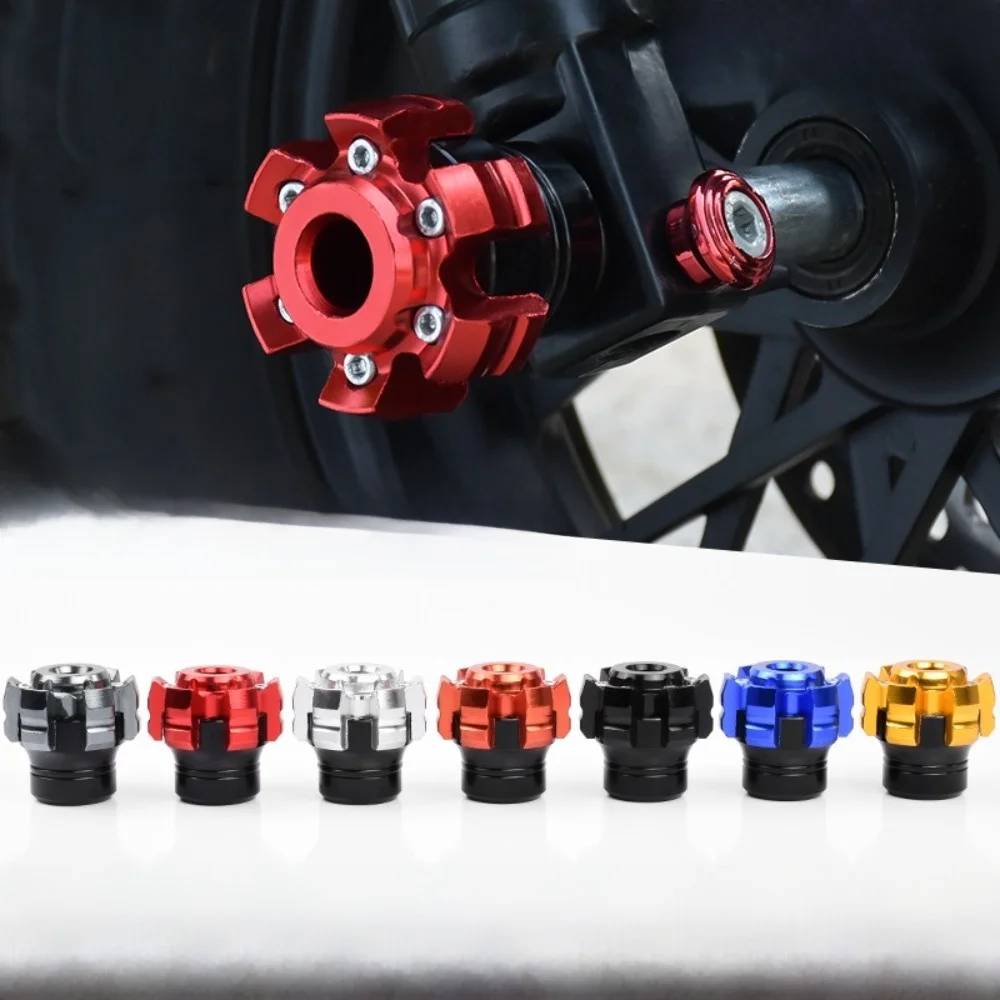 

2pcs/set Shockproof Motorcycle Axle Cap Aluminum Alloy Anti Collision Anti Crash Protector Falling Protector Anti Drop