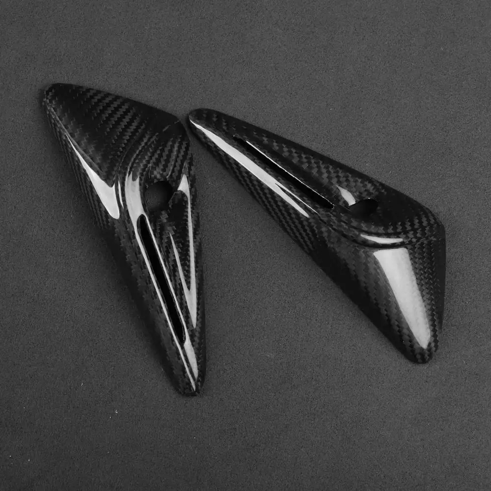 ⭐Genuine⭐ For Tesla Model 3 Y HW 3.0 Real Carbon Fiber Turn Signal Side Camera Lens Cover Protector Auto Tuning Accessories