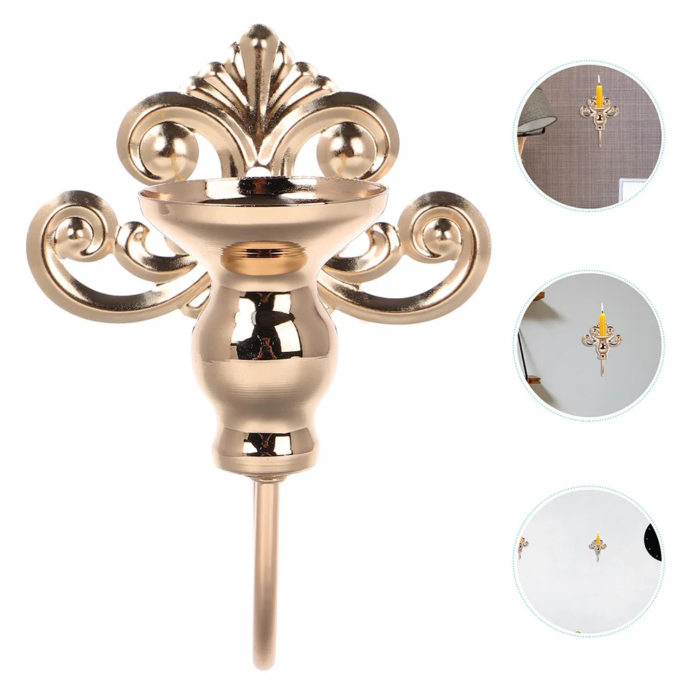 

2Pcs Vintage Metal Wall Sconce European Style Iron Tea Light Holder Wall Decor for Bedroom Living Dining Room