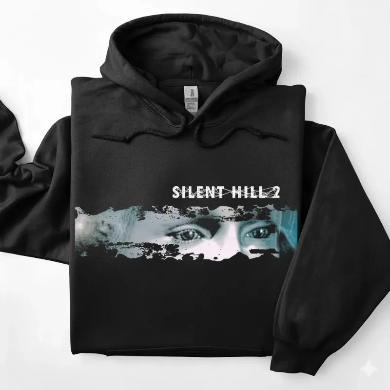 Silent Hill 2 Hoodie, 90s Retro Pirated Style, Horror Game Player Autumn and Winter New Unisex Casual Hoodie