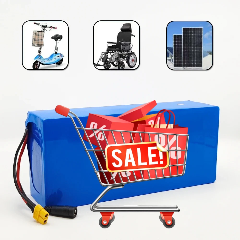 

48V 20Ah 18650 Lithium 13S5P Battery Pack Built-in Intelligent BMS For 500-1000W electrical machinery+charger