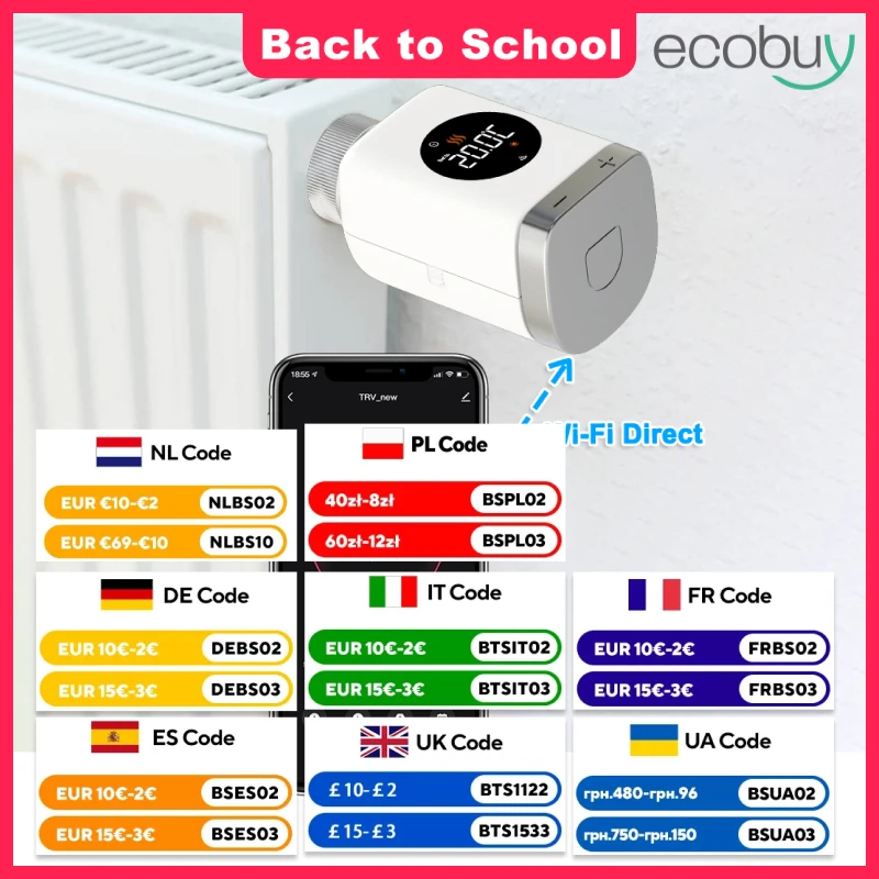 

Smart Tuya Zigbee Thermostatic Radiator Valve Smart TRV Programmable App Remote Temperature Controller Support Alexa Google Home