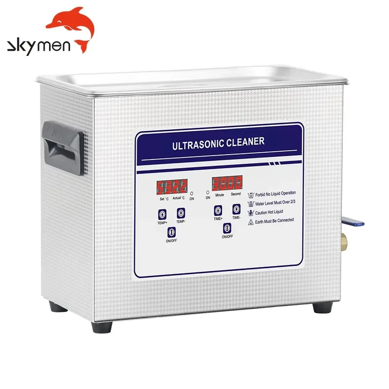 180W Ultrasonic Cleaner 6.5L Bath Heater Industrial Cleaning Machine Lab De ntal Glassware Oil Injector Degrease