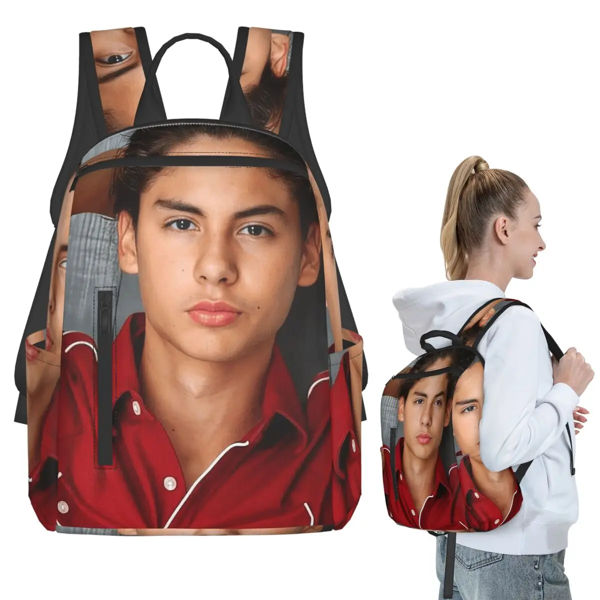 Miguel Cazarez Mora Actor Backpack Student BookBag Kids School Bag Computer Shoulder Bags Men Women