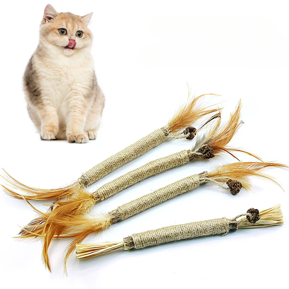 

Cat Toys Silvervine Chew Stick Pet Snacks Sticks Natural Stuff with Catnip for Kitten Cats Cleaning Teeth Cat Accessories Katze