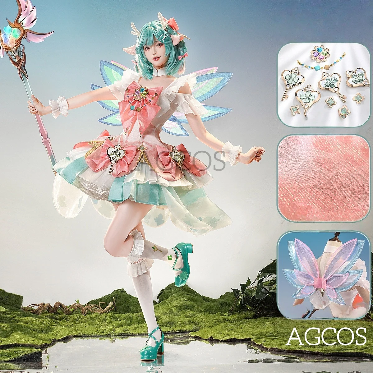 

AGCOS Game Honor of Kings Yao Doujin Skin Cosplay Costume Woman Christmas Outfits Dresses Costumes Cosplay