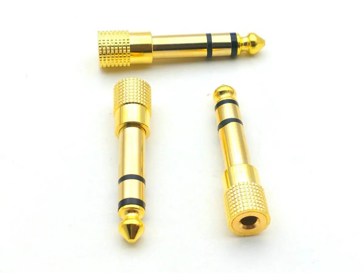 200pcs 6.3 adapter Audio 6.35mm Male Plug to 3.5mm Female Jack Aux Stereo TRS Adapter image 3