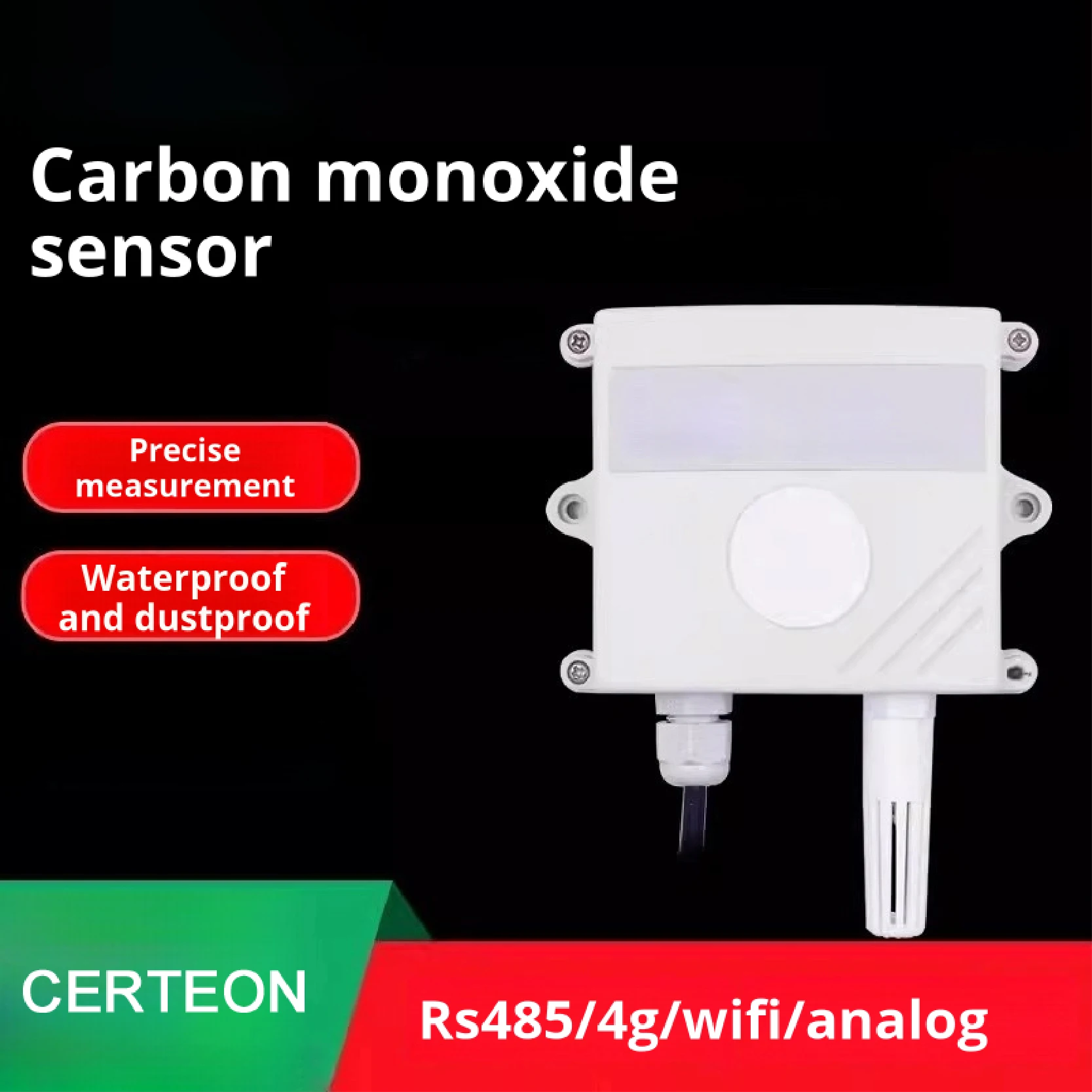 1000ppm Carbon Monoxide Sensor Industrial Coal Smoke Monitoring Alarm Toxic/Harmful Gas Concentration Carbon Monoxide Detector