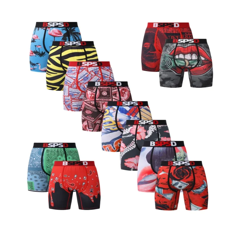 

1Pcs Sexy Man Underwear Boxers Breathable Mens Boxershorts Printed Men's Panties Underpants Plus Size S-XXL Man Boxers Briefs